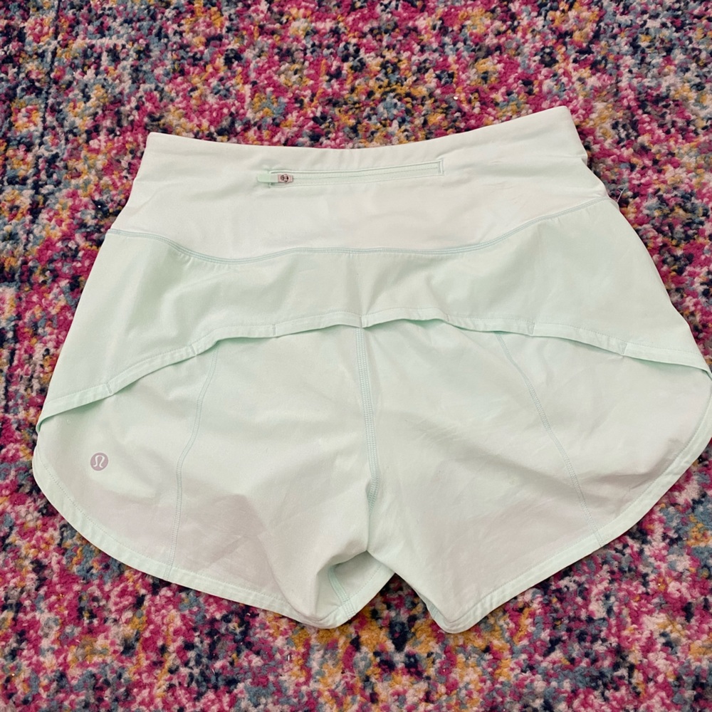 Lululemon speed up shorts 4inch mint green